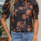 Ebony Brown Floral Blouse