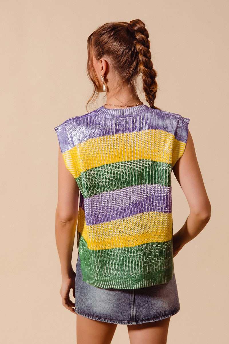 Mardi Gras Flair Top