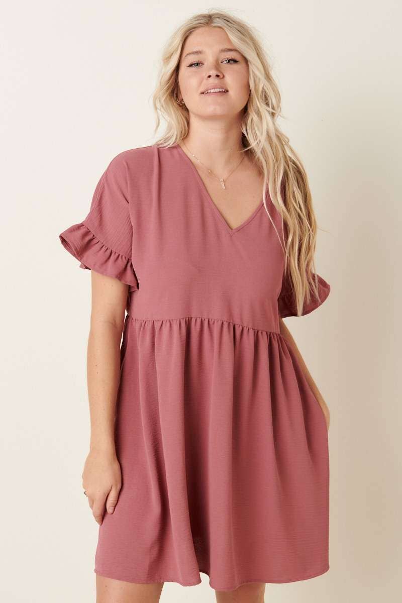 Mulberry Airy Mini Dress