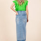 Texas Ash High-Waisted Stretch Denim Skirt