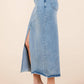 Plus Texas Ash High-Waisted Stretch Denim Skirt