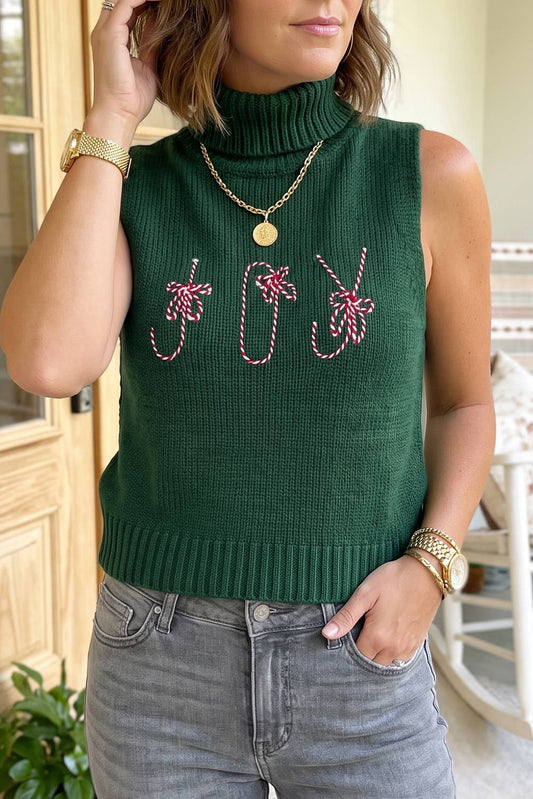JOY Embroidered Sweater Vest
