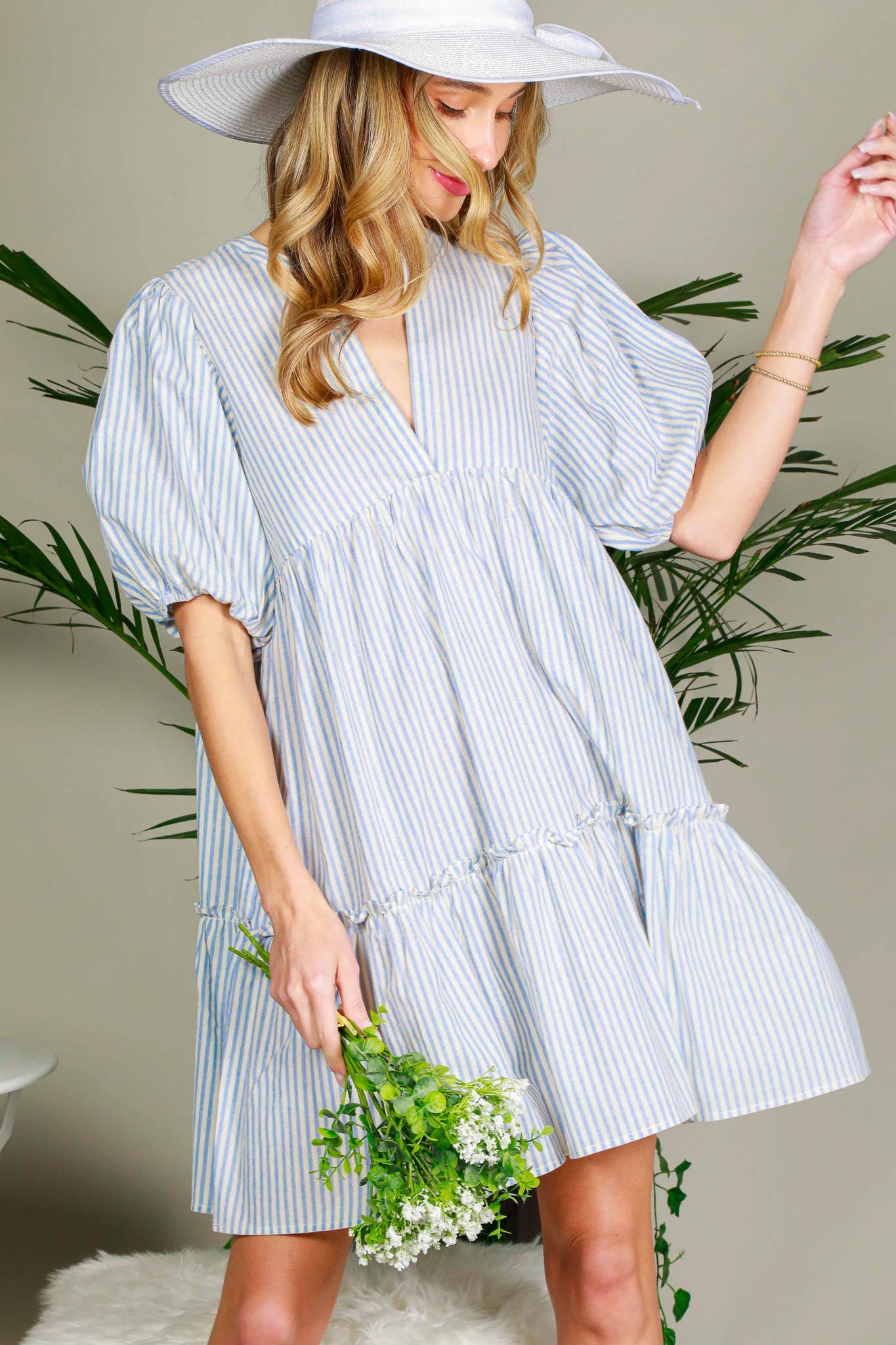 Spring Stripe Tiered Dress