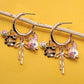 Flower Charm Drop Earrings