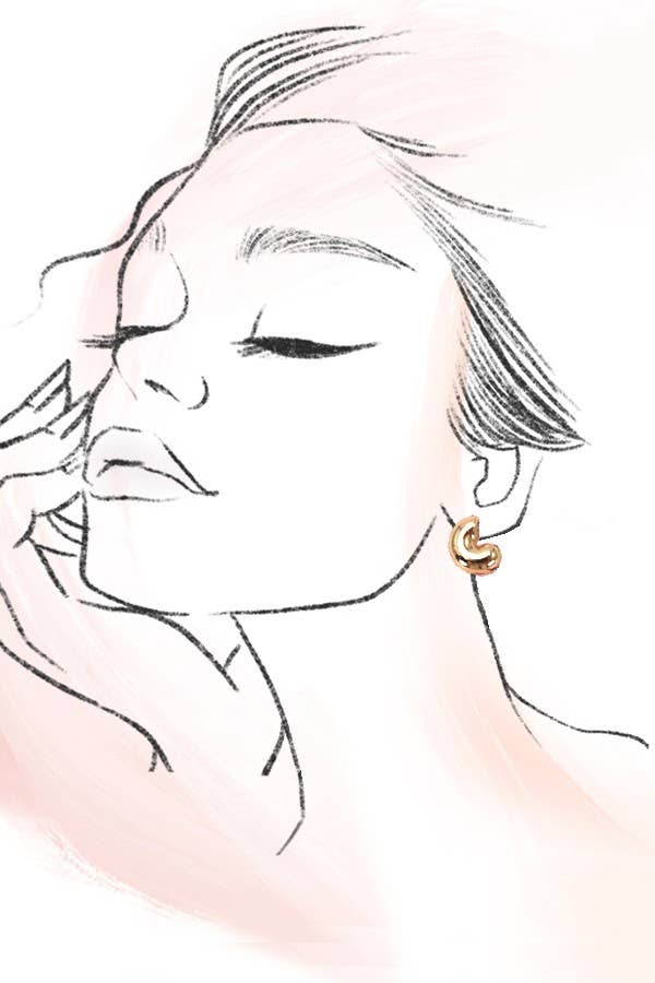 Bubbled Hoop Earring Set