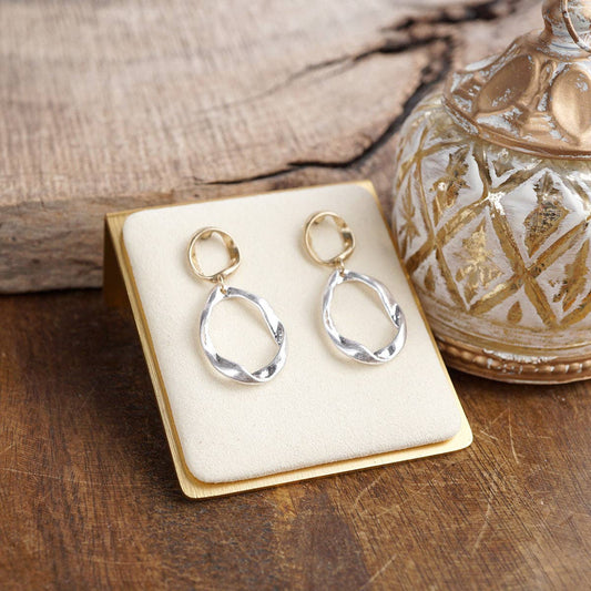 Textured Tear Drop Earrings