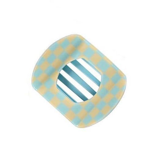 Plaid Mint Hair Clip