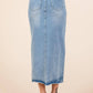 Plus Texas Ash High-Waisted Stretch Denim Skirt