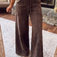 Mineral Wash Flare Leg Pants